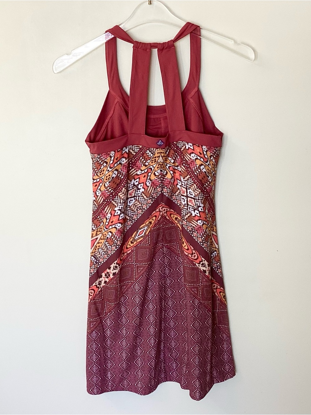 Prana Cantine Geometric and Ikat Print Activewear Dress - Raisin - S - Picture 5 of 9